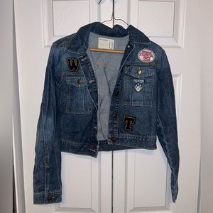 Life in‎ progress jean jacket with patches XS